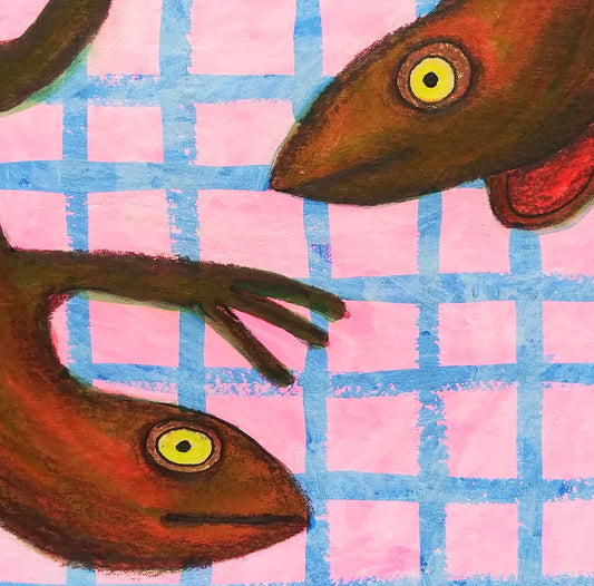 Brown Anoles Hang Out on the Screen