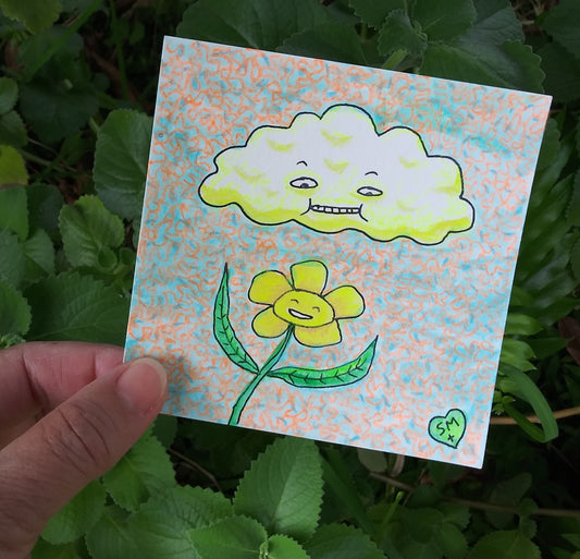 Cloud + Yellow Flower