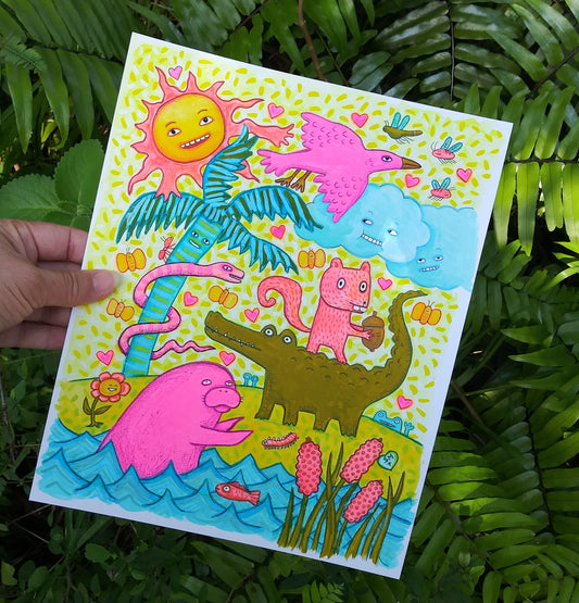 Pink Manatee & Friends