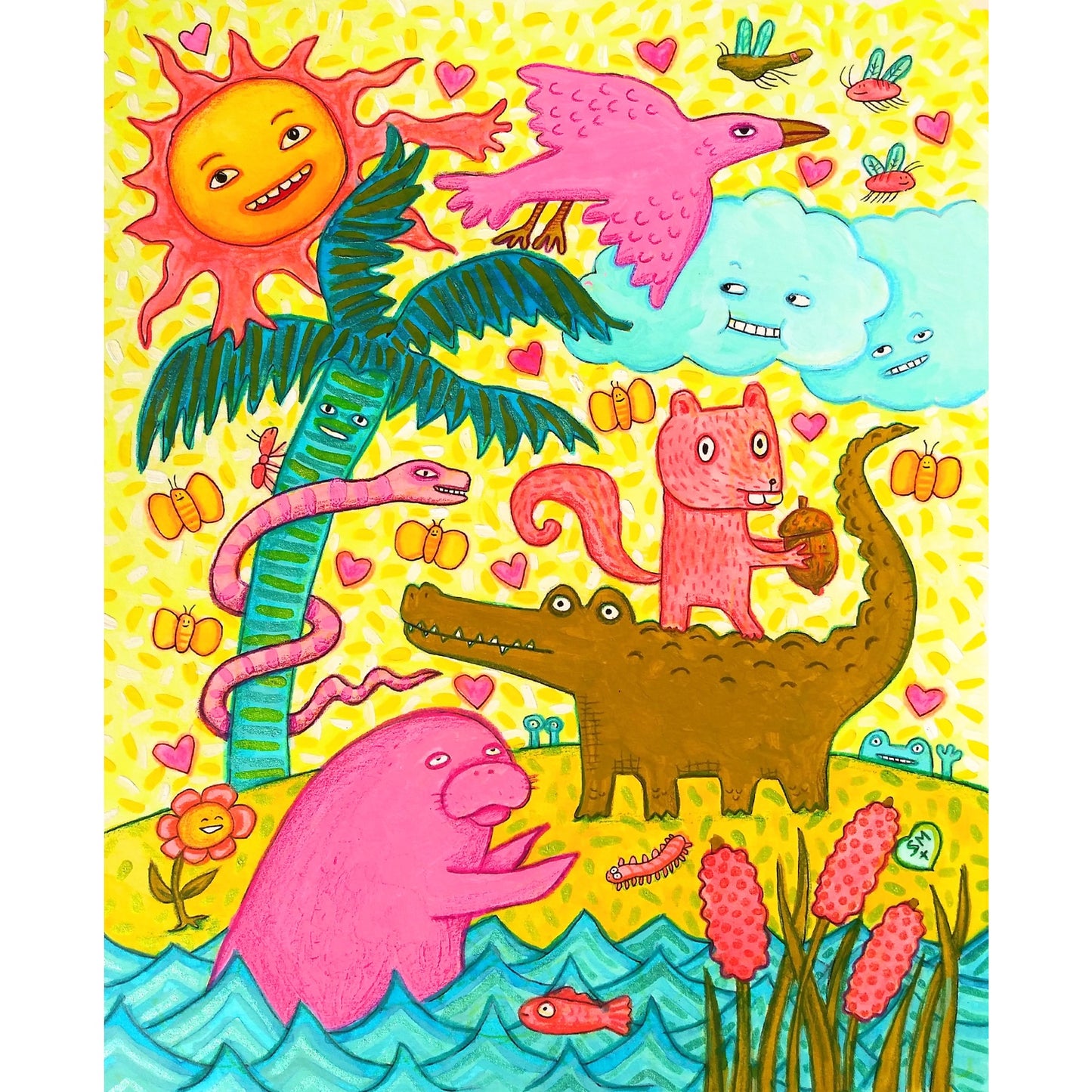 Pink Manatee & Friends
