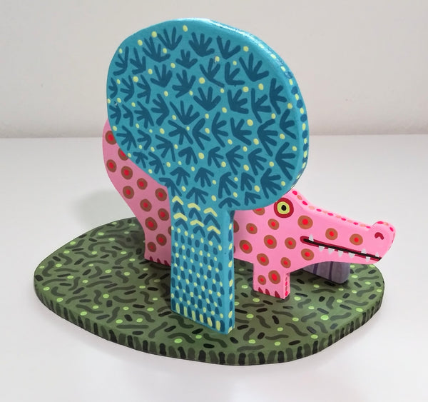 Pink Alligator with Roly-Poly (WILL SHIP AFTER JUNE 17, 2024)