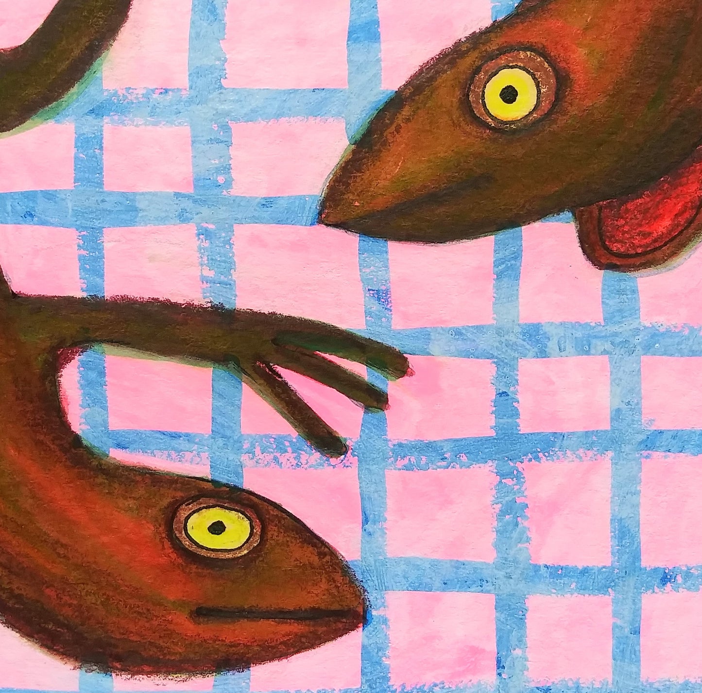 Brown Anoles Hang Out on the Screen