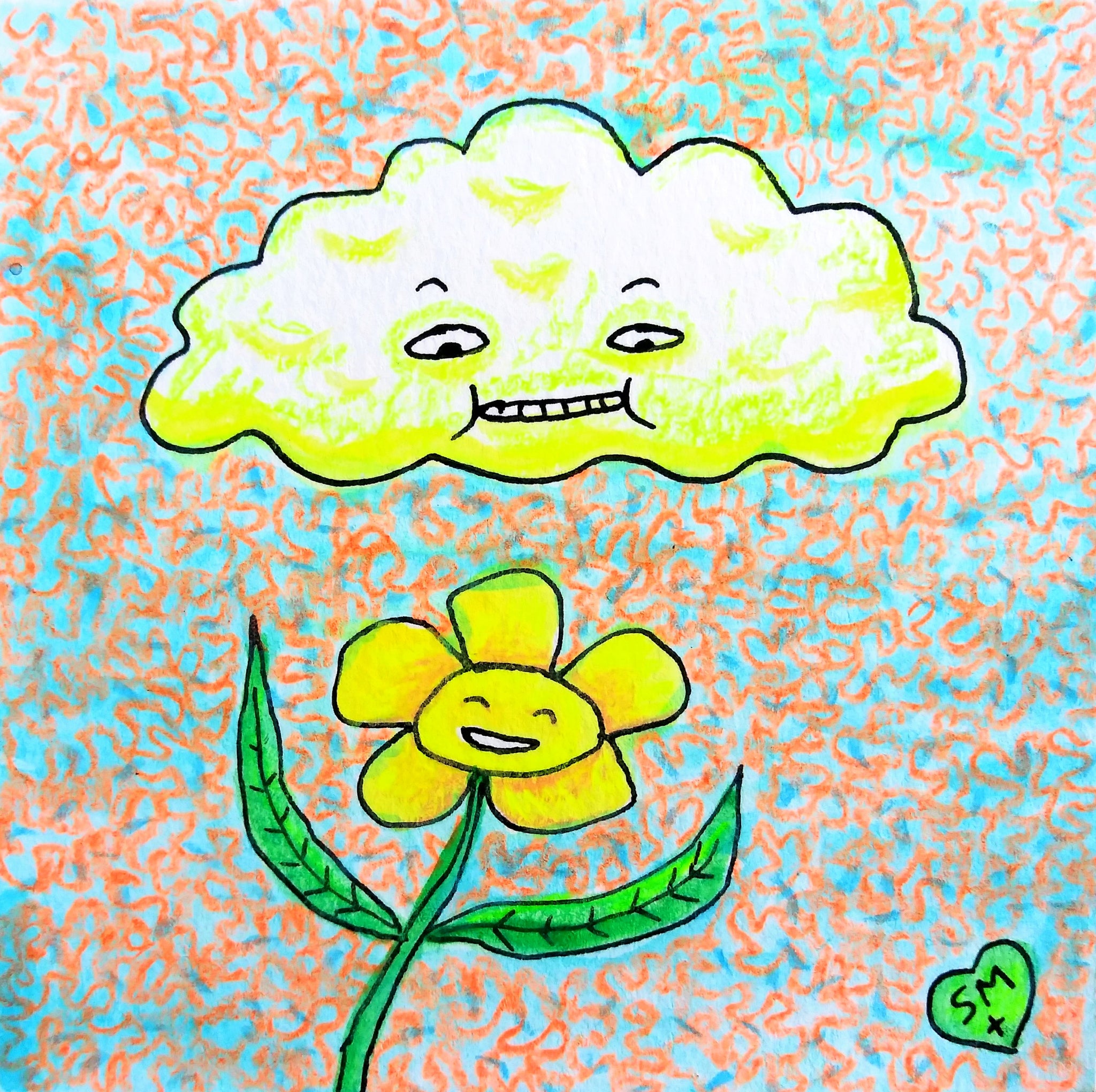 Cloud + Yellow Flower