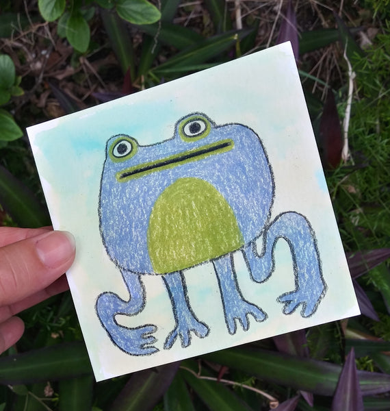 Froggie (Periwinkle & Olive)