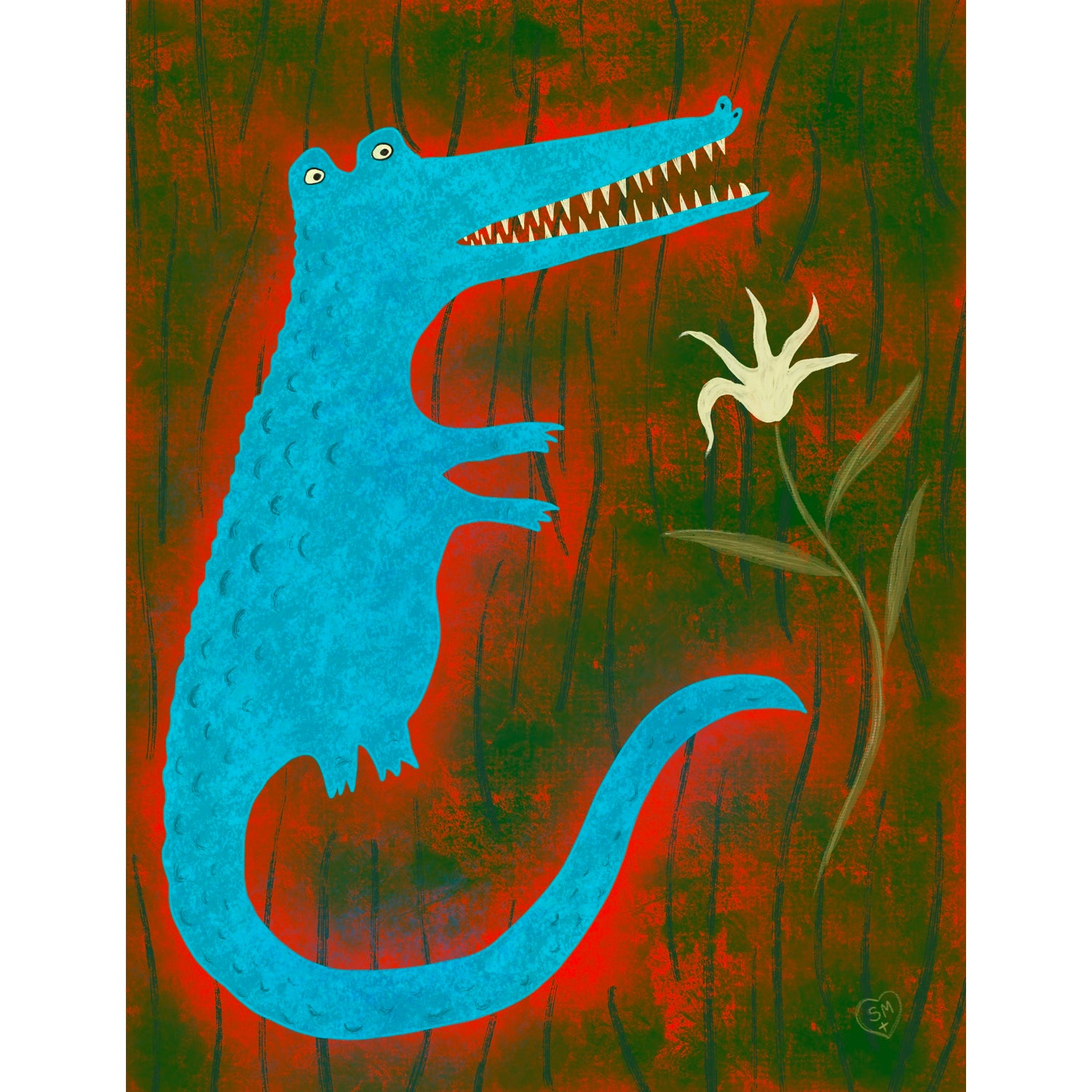 Blue Alligator + Lily