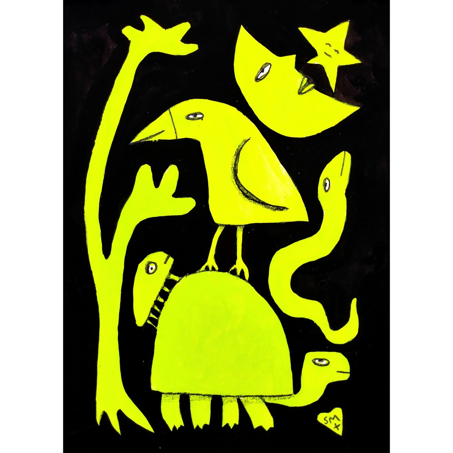 We Are All Connected (Turtle + Bird + Moon + ...)